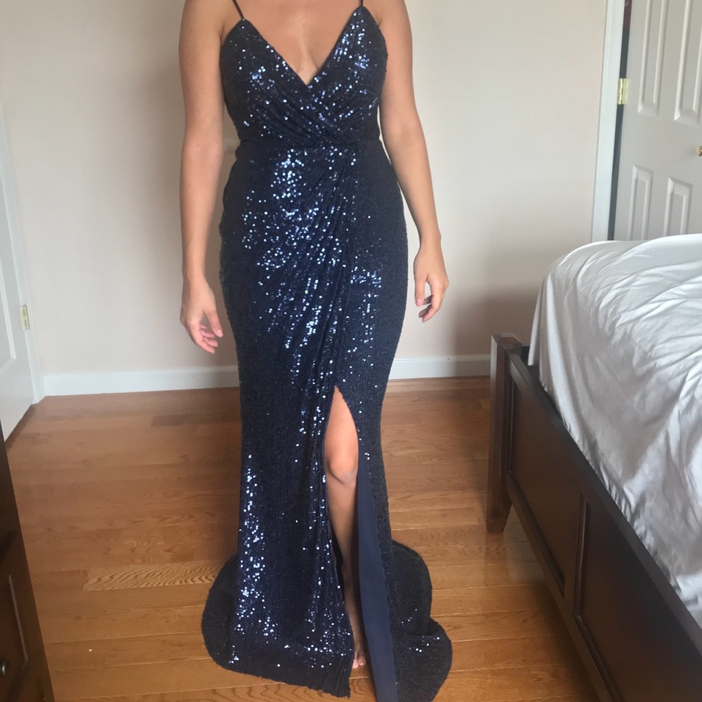 Midnight blue custom gown